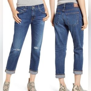 AG-ED Denim Ex Boyfriend Slouchy Slim Jeans Cropped Size 30 NWT